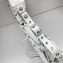 Balenciaga Le Cagole Small Shoulder Bag in crocodile embossed calfskin White with rhinestones