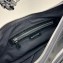 Balenciaga Le Cagole Small Shoulder Bag in crocodile embossed calfskin Black with rhinestones