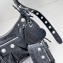 Balenciaga Le Cagole Small Shoulder Bag in crocodile embossed calfskin Black with rhinestones