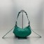 Balenciaga Le Cagole XS Shoulder Bag in crocodile embossed calfskin Green with rhinestones