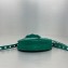 Balenciaga Le Cagole XS Shoulder Bag in crocodile embossed calfskin Green with rhinestones