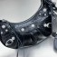 Balenciaga Le Cagole XS Shoulder Bag in crocodile embossed calfskin Black with rhinestones