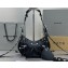 Balenciaga Le Cagole XS Shoulder Bag in Arena lambskin Black with rhinestones