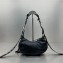 Balenciaga Le Cagole XS Shoulder Bag in Arena lambskin Black with rhinestones