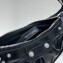Balenciaga Le Cagole XS Shoulder Bag in Arena lambskin Black with rhinestones