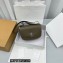 Savette Tondo 22 Bag in Leather / Brass 1860 Etoupe