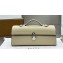 Savette Slim Symmetry Pochette Bag in Leather 1858 Beige