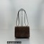 Savette Symmetry 19 Bag in Suede 1848 Coffee
