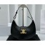 Celine Ava Triomphe Soft Bag in Smooth Calfskin Black