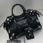 Balenciaga Black Arena Lambskin & Crystal Neo Cagole City Handbag