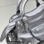 Balenciaga Neo Cagole XS Handbag in silver Arena lambskin with rhinestones