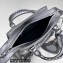Balenciaga Neo Cagole XS Handbag in silver Arena lambskin with rhinestones