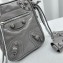 Balenciaga Le Cagole Men Crossbody Bag in Arena lambskin Gray