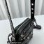 Balenciaga Le Cagole Men Crossbody Bag in Arena lambskin Black