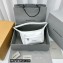 Balenciaga Raver Medium Bag With Handle in White Arena lambskin