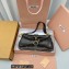 Miu Miu Leather shoulder bag with snap hook 5BC123 Coffee