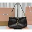 Miu Miu Leather shoulder bag with snap hook 5BC123 Coffee
