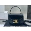 Celine Mini besace triomphe Bag in SHINY CALFSKIN Black