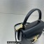 Celine Mini besace triomphe Bag in SHINY CALFSKIN Black