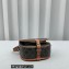 Celine Medium Folco bag in Triomphe Canvas and calfskin Tan