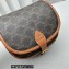 Celine Medium Folco bag in Triomphe Canvas and calfskin Tan