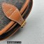 Celine Medium Folco bag in Triomphe Canvas and calfskin Tan