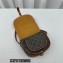Celine Medium Folco bag in Triomphe Canvas and calfskin Tan