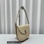Savette Small Tondo Hobo Bag in Leather 1861 Beige