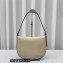 Savette Small Tondo Hobo Bag in Leather 1861 Beige