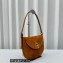 Savette Small Tondo Hobo Bag in Suede 1861 Brown