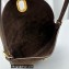 Savette Small Tondo Hobo Bag in Suede 1861 Coffee