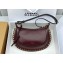 Isabel Marant Oskan Moon Grained Leather Shouder Bag Burgundy