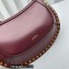 Isabel Marant Oskan Moon Grained Leather Shouder Bag Burgundy