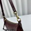 Isabel Marant Oskan Moon Grained Leather Shouder Bag Burgundy