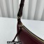 Isabel Marant Oskan Moon Grained Leather Shouder Bag Burgundy