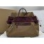 The Row Margaux 17 Inside-Out Bag in Canvas and Suede 1835 Burgundy
