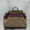 The Row Margaux 17 Inside-Out Bag in Canvas and Suede 1835 Burgundy