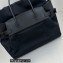 The Row Margaux 17 Inside-Out Bag in Canvas and Leather 1835 Black