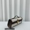 Savette Slim Symmetry Pochette Bag in Canvas 1858 Coffee
