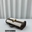 Savette Slim Symmetry Pochette Bag in Canvas 1858 Coffee