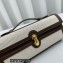 Savette Slim Symmetry Pochette Bag in Canvas 1858 Coffee