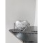 Balenciaga Le Cagole Heart Mini Bag in Arena lambskin metallized Silver
