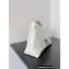 Balenciaga Downtown Small Shoulder Bag in calfskin crocodile embossed White