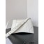 Balenciaga Downtown Small Shoulder Bag in calfskin crocodile embossed White