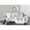 Balenciaga Le Cagole Mini Duffle Bag in Arena lambskin White