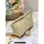 Dior Medium DiorTravel Nomad Pouch bag in Macrocannage Calfskin Beige