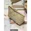 Dior Medium DiorTravel Nomad Pouch bag in Macrocannage Calfskin Beige