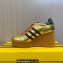 Gucci x Adidas Heel 9cm Platform 4cm Wedge Gazelle sneakers Gold 2023
