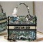 Dior Small Book Tote Bag in White Multicolor Étoile de Voyage Embroidery