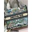 Dior Small Book Tote Bag in White Multicolor Étoile de Voyage Embroidery